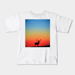 Stag Sunset Kids T-Shirt